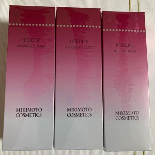 ミキモトコスメティックス(MIKIMOTO COSMETICS)のMIKIMOTO エルチェ　マッサージクリーム&ピールオフバック　3点セット(パック/フェイスマスク)