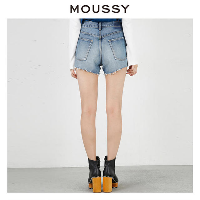 moussy ハイウエスト デニム ショートパンツ - ショートパンツ