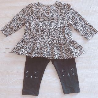 ベビーギャップ(babyGAP)のbabyGAP レオパード ペプラムセット上のみ(その他)