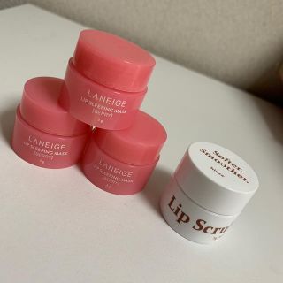 ラネージュ(LANEIGE)のhince リップスクラブ 1個+LANEIGE LIPMASK 3個(リップケア/リップクリーム)