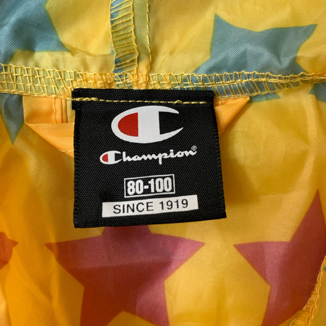 Champion(チャンピオン)のsao☆様専用　チャンピオン　レインポンチョ　80〜100㎝ キッズ/ベビー/マタニティのこども用ファッション小物(レインコート)の商品写真