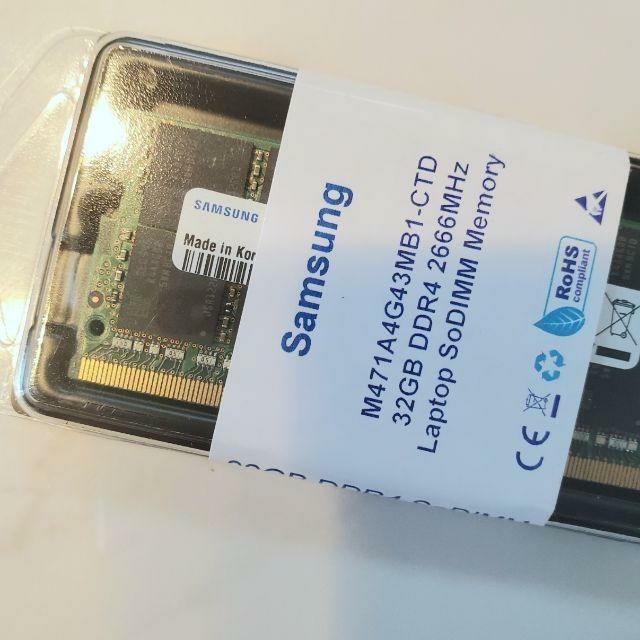 SAMSUNG(サムスン)の★新品★人気型番Samsungサムスン32GBmemoryメモリー 1枚 スマホ/家電/カメラのPC/タブレット(PCパーツ)の商品写真