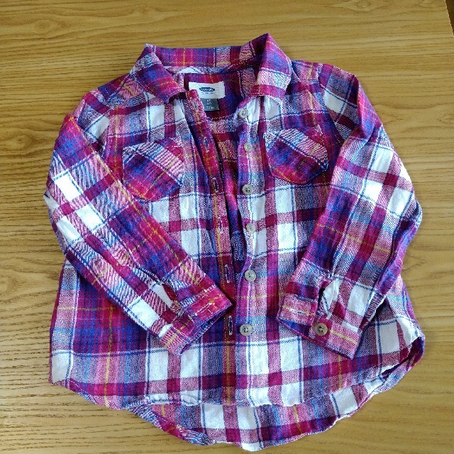 Old Navy(オールドネイビー)のチェックシャツ キッズ/ベビー/マタニティのキッズ服女の子用(90cm~)(ブラウス)の商品写真