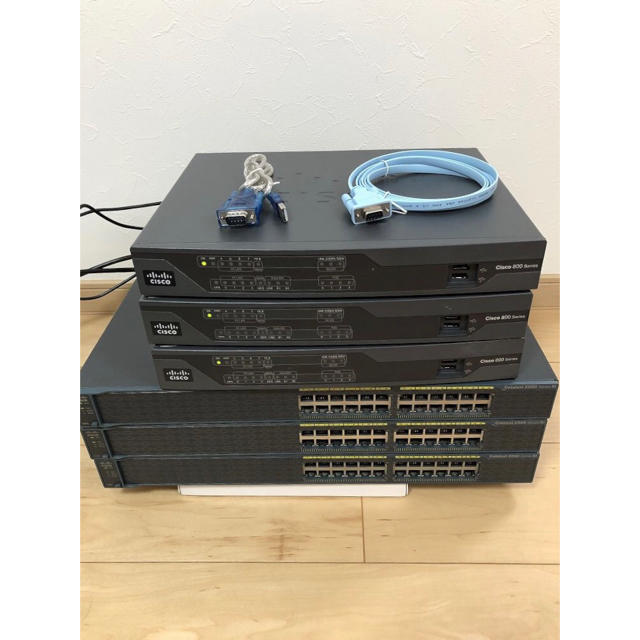 【CCNA、CCNP】6台セットCisco892J、Catalyst2960スマホ/家電/カメラ