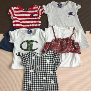 チャンピオン(Champion)の女の子　90cm ワンピース 、Tシャツ　まとめ売り　チャンピオン　プチマイン (ワンピース)