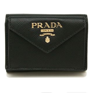 プラダ(PRADA)のPRADA サフィアーノレザー財布 ブラック(財布)