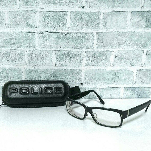 POLICE(ポリス)のPOLICE 黒縁メガネ 度入り メンズのファッション小物(サングラス/メガネ)の商品写真