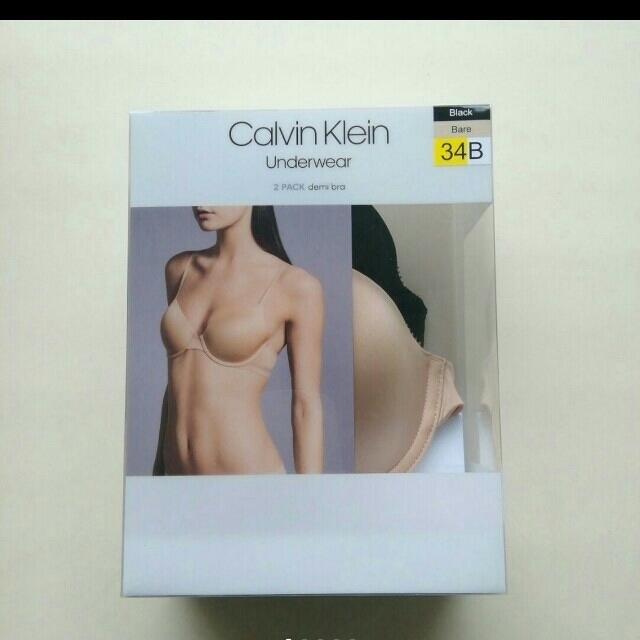 Calvin Klein(カルバンクライン)のカルバンクライン　デミブラ　Ｂ７５　３４Ｂ　２枚セット　７５Ｂ　Ｔシャツブラ レディースの下着/アンダーウェア(ブラ)の商品写真