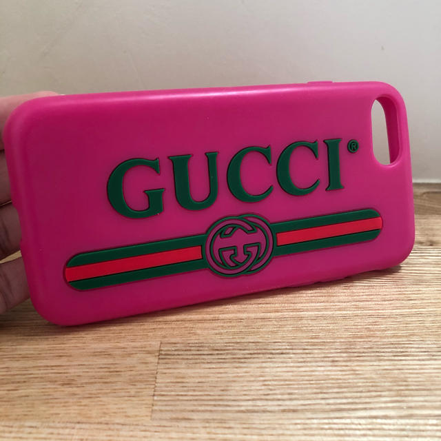 Gucci(グッチ)のグッチ☆GUCCI☆iPhone7/8用ケース　シェリーライン　ピンク スマホ/家電/カメラのスマホアクセサリー(iPhoneケース)の商品写真