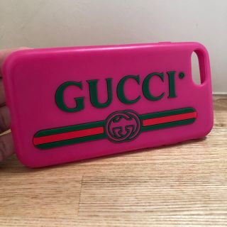 グッチ(Gucci)のグッチ☆GUCCI☆iPhone7/8用ケース　シェリーライン　ピンク(iPhoneケース)