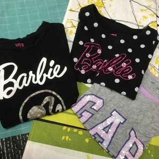 ギャップ(GAP)のBarbie(UNIQLOコラボ)＆GAP Tシャツ 3枚セット 130(Tシャツ/カットソー)