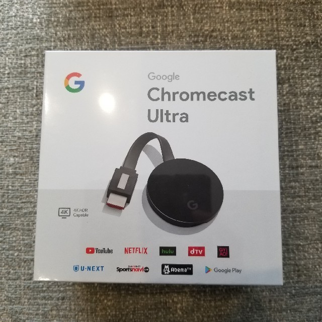 新品】Google Chromecast ultra(クロームキャスト 4K) 新品】Google Chromecast ultra(クロームキャスト 4K)