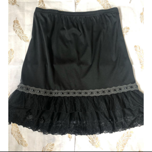 axes femme(アクシーズファム)のaxes femme ペチコート（茶）（黒）セット レディースのスカート(ひざ丈スカート)の商品写真