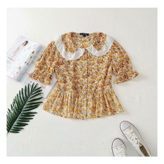 ザラ(ZARA)の1661＊S/S 花柄 レース ブラウス(シャツ/ブラウス(半袖/袖なし))