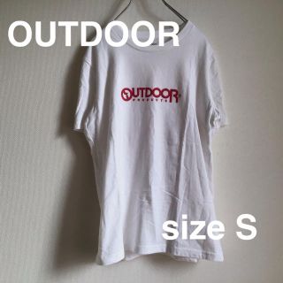 アウトドアプロダクツ(OUTDOOR PRODUCTS)のOUTDOOR アウトドア　Tシャツ S ホワイト　ロゴ　バックプリント(Tシャツ/カットソー(半袖/袖なし))