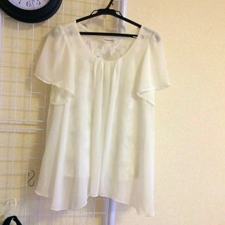 ミスティウーマン(mysty woman)のmystywoman 花柄シフォン(カットソー(半袖/袖なし))