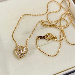 ジュエリーツツミ(JEWELRY TSUTSUMI)のk18 ハートパヴェ  ダイヤモンド0.3ct ネックレス(ネックレス)