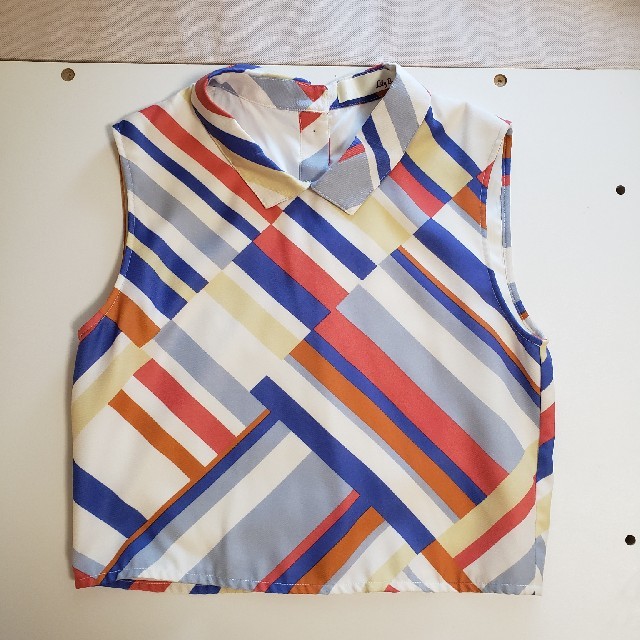 Lily Brown(リリーブラウン)のリリーブラウン　マルチストライプ襟付きブラウス レディースのトップス(シャツ/ブラウス(半袖/袖なし))の商品写真