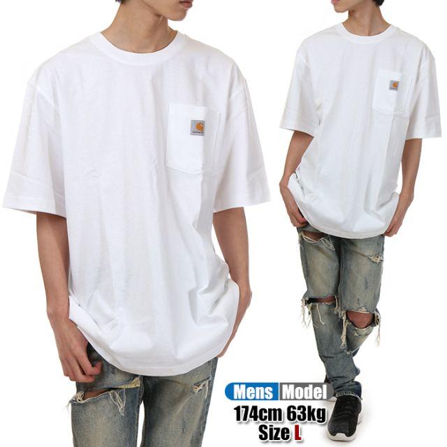 carhartt(カーハート)の【新品】カーハート ポケット Tシャツ 白 L メンズ USAモデル メンズのトップス(Tシャツ/カットソー(半袖/袖なし))の商品写真