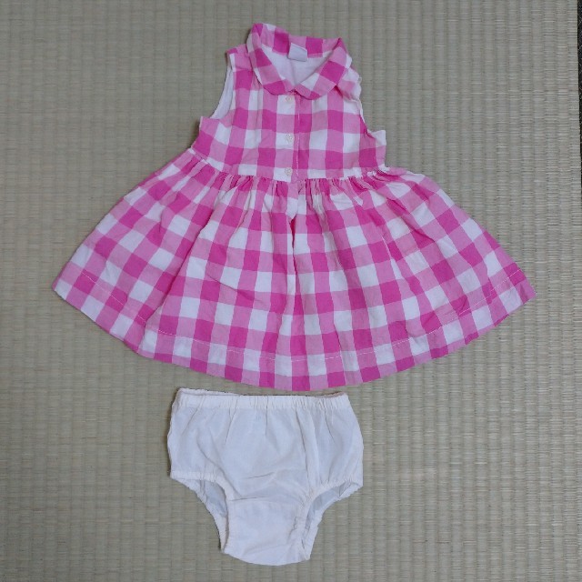 babyGAP(ベビーギャップ)のbaby GAP チェックワンピース ピンク 70 キッズ/ベビー/マタニティのベビー服(~85cm)(ワンピース)の商品写真