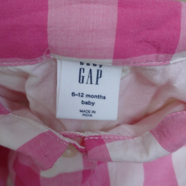 babyGAP(ベビーギャップ)のbaby GAP チェックワンピース ピンク 70 キッズ/ベビー/マタニティのベビー服(~85cm)(ワンピース)の商品写真