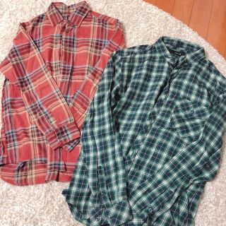 ユニクロ(UNIQLO)のセット販売！【ユニクロ&コムサ】チェックシャツ(シャツ/ブラウス(長袖/七分))