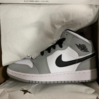 ナイキ(NIKE)のnike Air Jordan 1 Mid Light Smoke Grey (スニーカー)