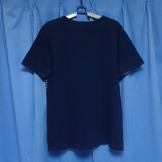 TAKEO KIKUCHI(タケオキクチ)のTAKEO KIKUCHI タケオキクチ インディゴ染めボーダーTシャツ メンズのトップス(Tシャツ/カットソー(半袖/袖なし))の商品写真