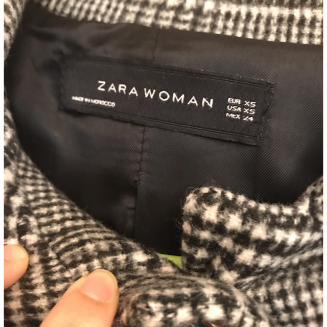 ZARA(ザラ)のZARA チェックコート レディースのジャケット/アウター(ロングコート)の商品写真