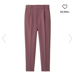 ジーユー(GU)のGU ストレッチテーパードパンツ ピンク 新品(クロップドパンツ)