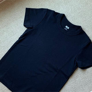 ユニクロ(UNIQLO)のユニクロクルーネックTシャツ黒(Tシャツ(半袖/袖なし))