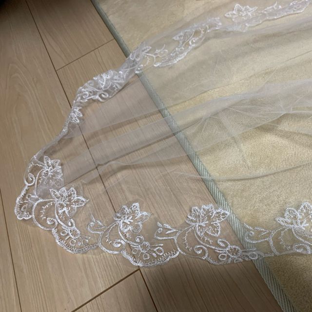 新品・未使用♡ベール、グローブセット　結婚式 ハンドメイドのウェディング(ヘッドドレス/ドレス)の商品写真