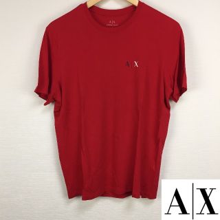 アルマーニエクスチェンジ(ARMANI EXCHANGE)の美品 アルマーニエクスチェンジ 半袖Tシャツ レッド サイズS(Tシャツ/カットソー(半袖/袖なし))