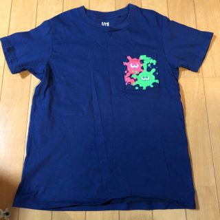 ユニクロ(UNIQLO)のキッズ　ボーイズ  Tシャツ　半袖　140 紺　ユニクロ　スプラトゥーン(Tシャツ/カットソー)