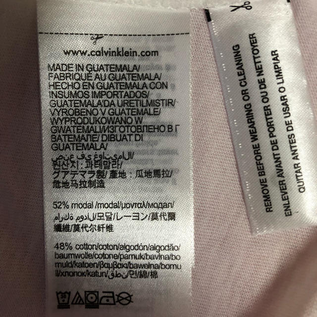 Calvin Klein(カルバンクライン)のカルバンクライン CKロゴ 半袖Tシャツ 白 S レディースのトップス(Tシャツ(半袖/袖なし))の商品写真