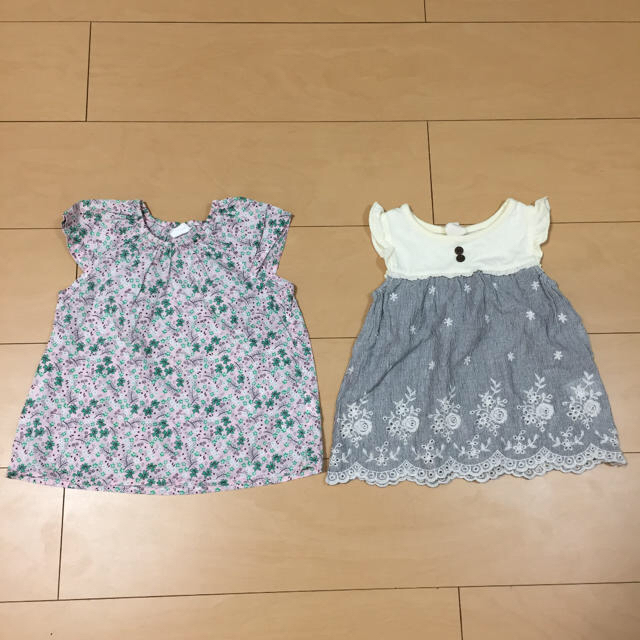 H&M(エイチアンドエム)の女の子まとめ売り 夏物 80 キッズ/ベビー/マタニティのベビー服(~85cm)(Ｔシャツ)の商品写真