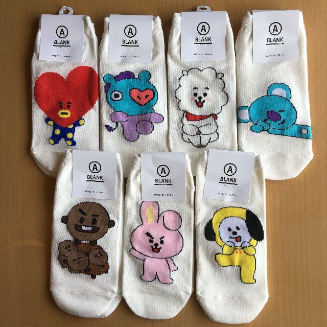 ☆ bt21 靴下 ７人セット その⑪ ラスト１セット☆ レディースのレッグウェア(ソックス)の商品写真