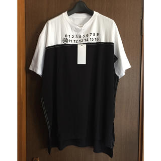 マルタンマルジェラ(Maison Martin Margiela)の20SS新品48 メゾン マルジェラ Spliced ロゴ Tシャツ 再構築 黒(Tシャツ/カットソー(半袖/袖なし))