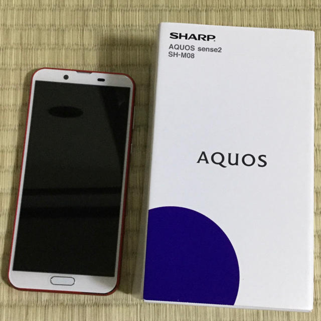 AQUOS sense2 SH-M08 シムフリー　カーディナルレッドスマートフォン本体