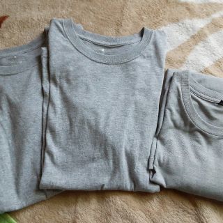 ムジルシリョウヒン(MUJI (無印良品))のグレー　Tシャツ　Mサイズ3枚セット(Tシャツ/カットソー(半袖/袖なし))