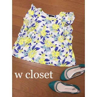 ダブルクローゼット(w closet)の☆w closet☆ダブルクローゼット  フリルショルダーブラウス(シャツ/ブラウス(半袖/袖なし))