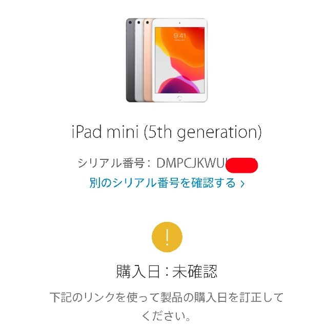 iPad mini 5 Wi-Fi モデル64GB シルバー　即日発送