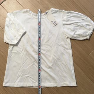 ジーユー(GU)のキッズ☆新品 GUパフスリーブクルーネックTシャツ150(Tシャツ/カットソー)