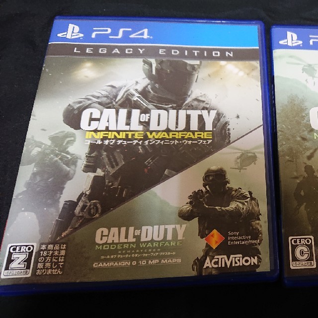 PlayStation4(プレイステーション4)のCoD IWとCoD MWリマスタード セット エンタメ/ホビーのゲームソフト/ゲーム機本体(家庭用ゲームソフト)の商品写真