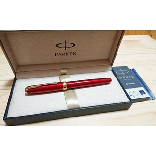 パーカー(Parker)のパーカー 万年筆 ソネットオリジナルレッドGT F K18 インク付き (ペン/マーカー)