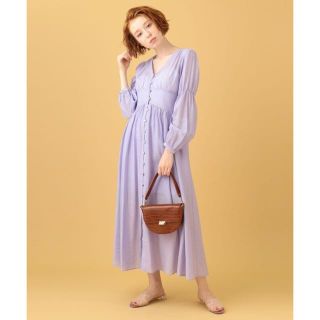 デイシー(deicy)の今季完売 デイシー DEICY シャーリングフレアミディワンピース サイズ0(ロングワンピース/マキシワンピース)