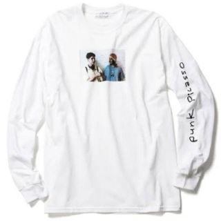 ビームス(BEAMS)のF-LAGSTUF-F×Larry Clark ロングスリーブ　M 白　コラボ(Tシャツ/カットソー(七分/長袖))