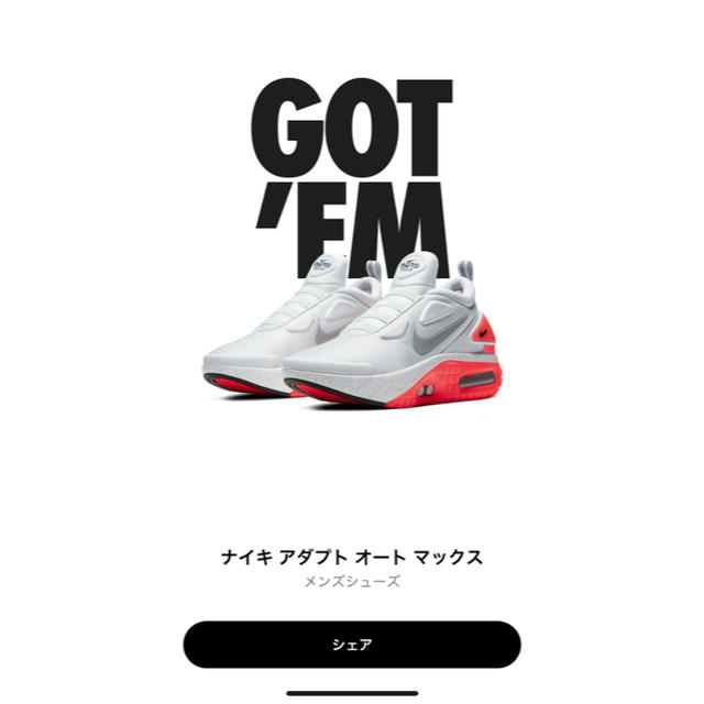 NIKE ADAPT オートマックス　pure platinam