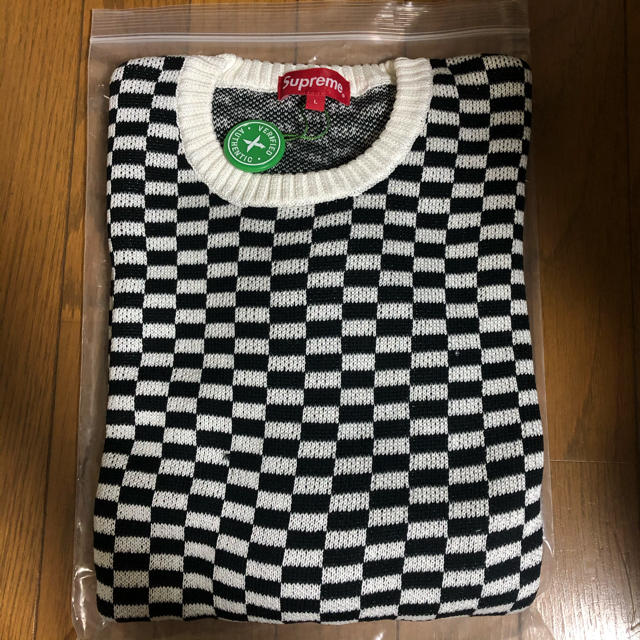 Supreme(シュプリーム)のSupreme Back Logo Sweater Checkerboard L メンズのトップス(ニット/セーター)の商品写真