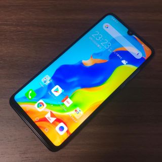 エーユー(au)の【ジャンク】au HWV33 HUAWEI P30 lite ブラック(スマートフォン本体)